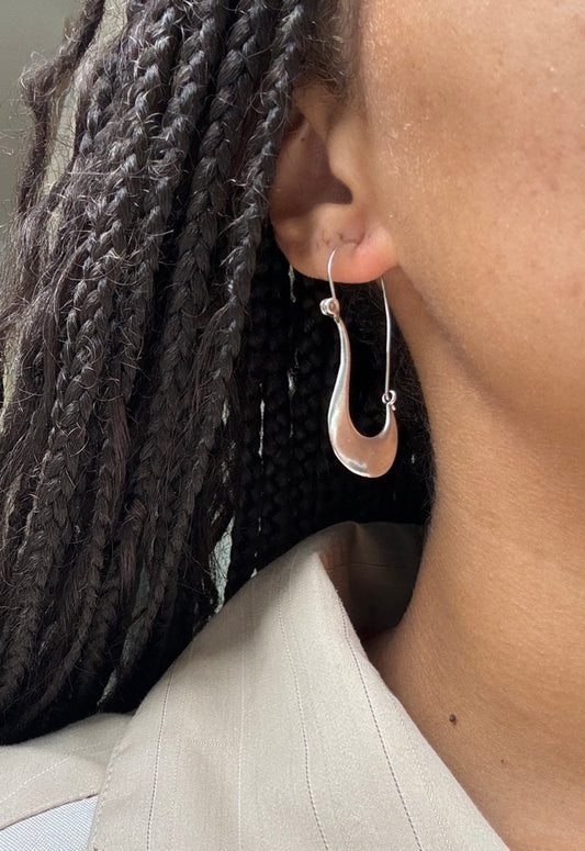 SACROSANCT SCULPTURAL SILVER EARRINGS
