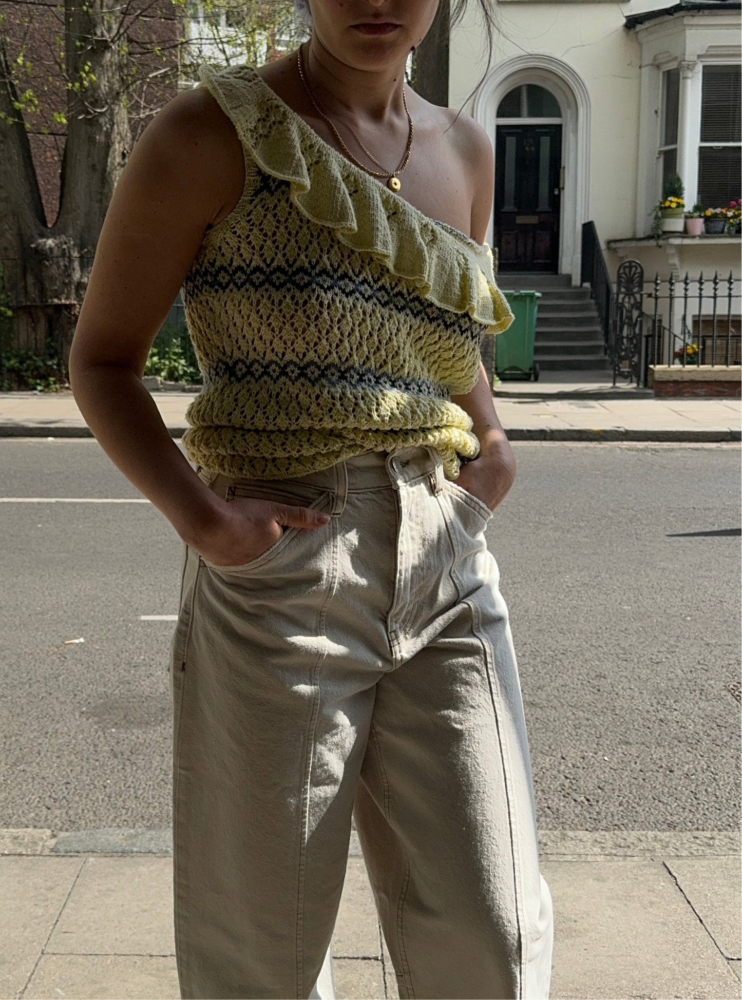 SK VINTAGE HAND KNIT STRIPE TOP