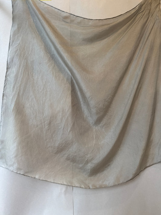 SLOW AND SOW SILK BANDANA SILVER