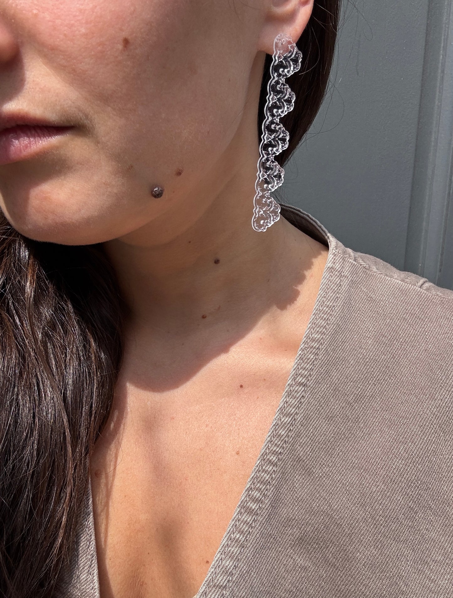 DEANNIE LACE TRIM EARRINGS