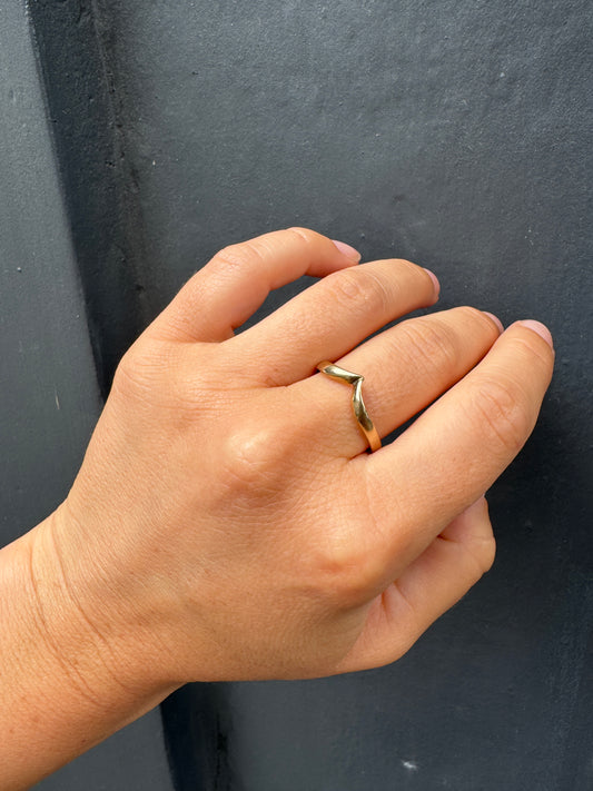 SACROSANCT GOLD WISH BONE RING