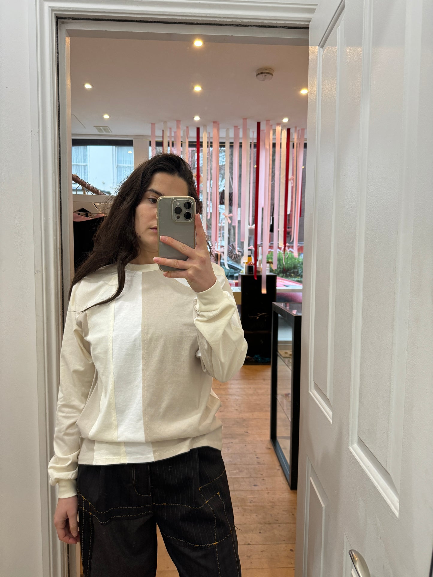 EELLS LONG SLEEVE T ECRU