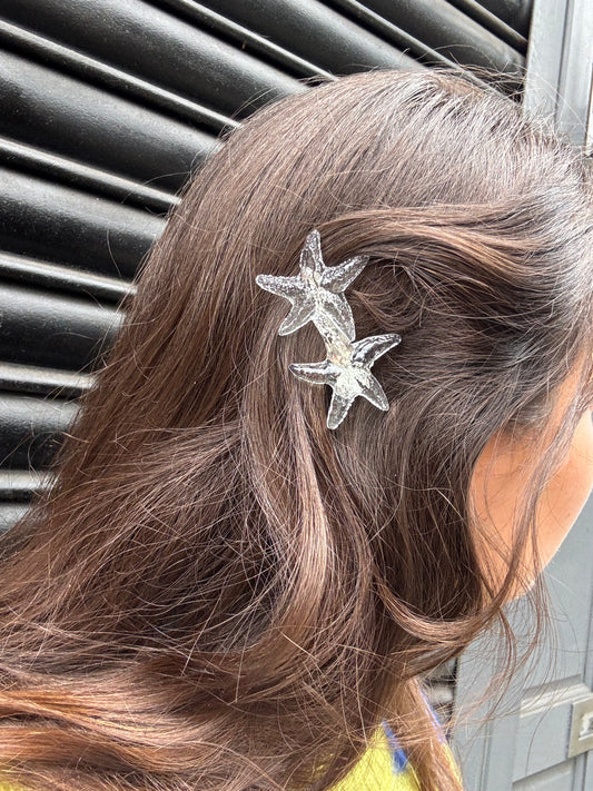 DEANNIE DOUBLE SEA STAR HAIR CLIP