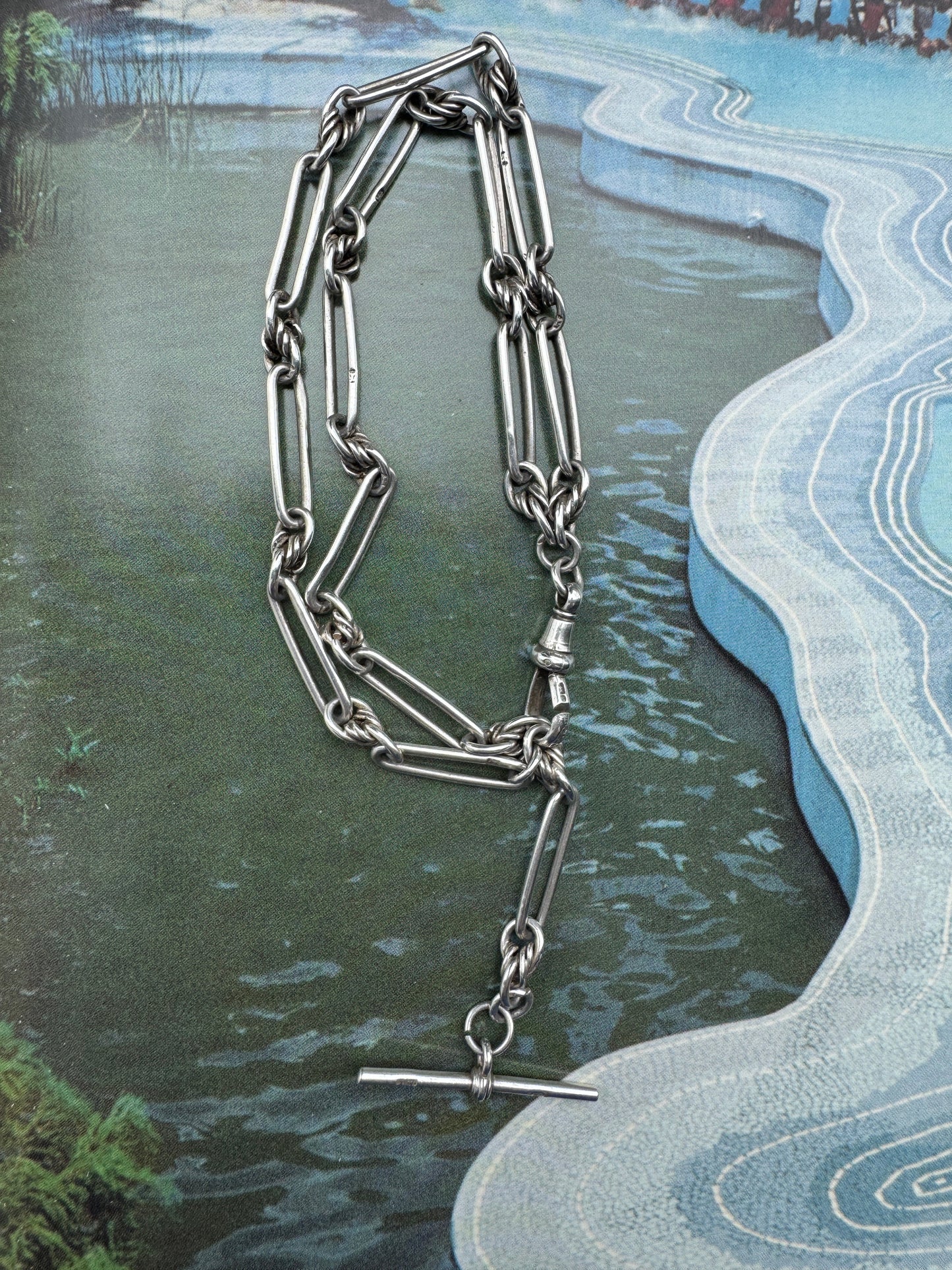SACROSANCT STERLING SILVER DOUBLE LINK ALBERT BRACELET
