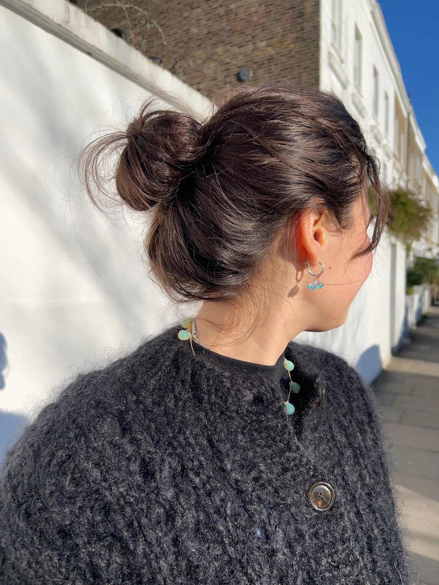 SISI JOIA FLEURETTE EARRINGS PALE BLUE