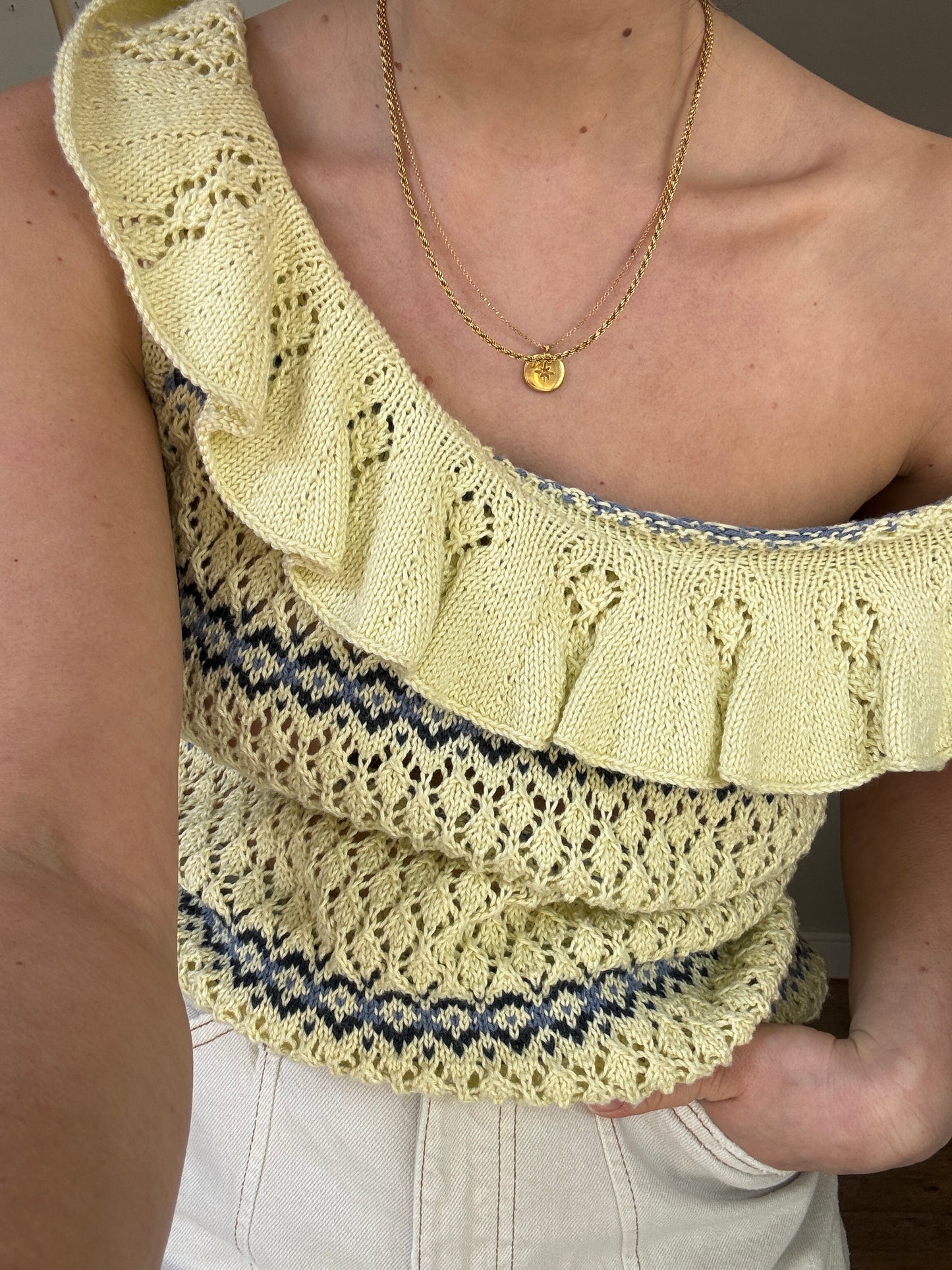 SK VINTAGE HAND KNIT STRIPE TOP