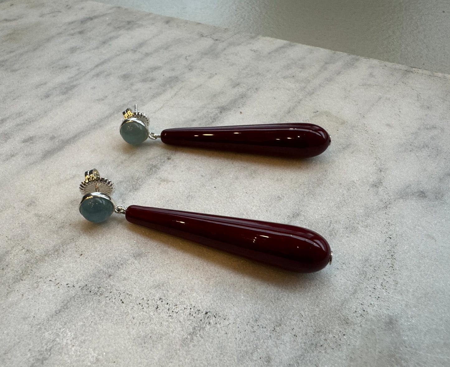 SISI JOIA MARYAM EARRINGS MARINE / BROWN