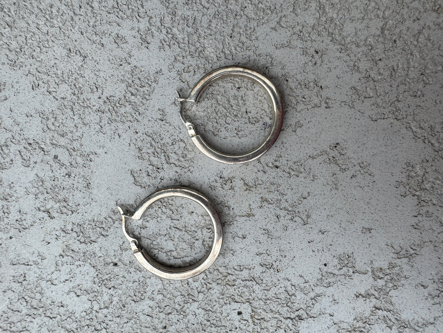 SACROSANCT RIDGED EDGE SILVER HOOPS