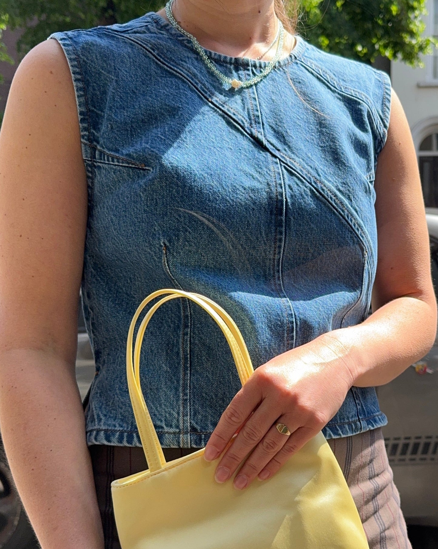 DALA ANGLE TANK IN CORNFLOWER BLUE