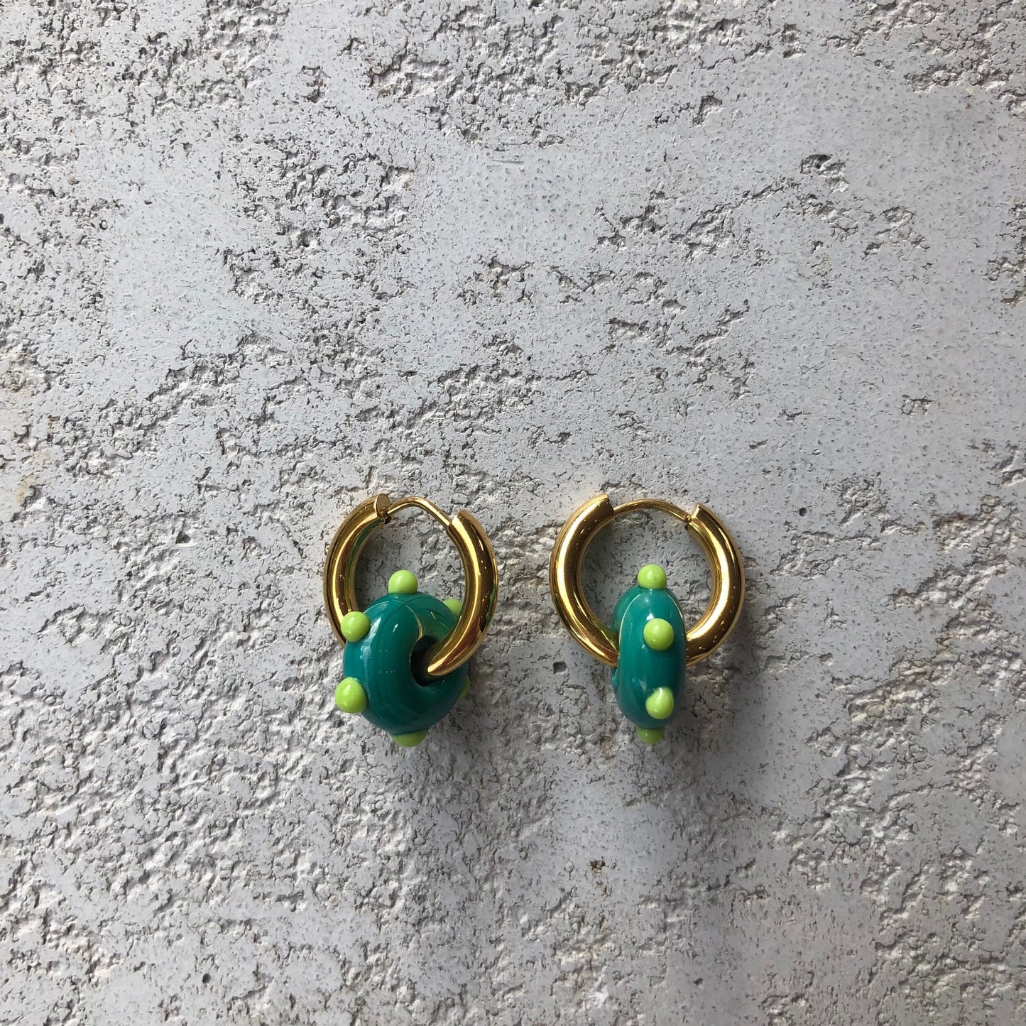 SANDRA ALEXANDRA FROOT LOOP EARRINGS GREEN