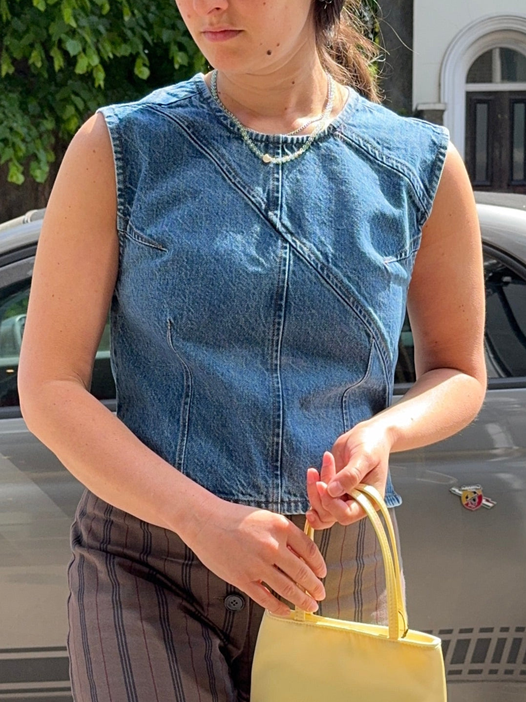 DALA ANGLE TANK IN CORNFLOWER BLUE