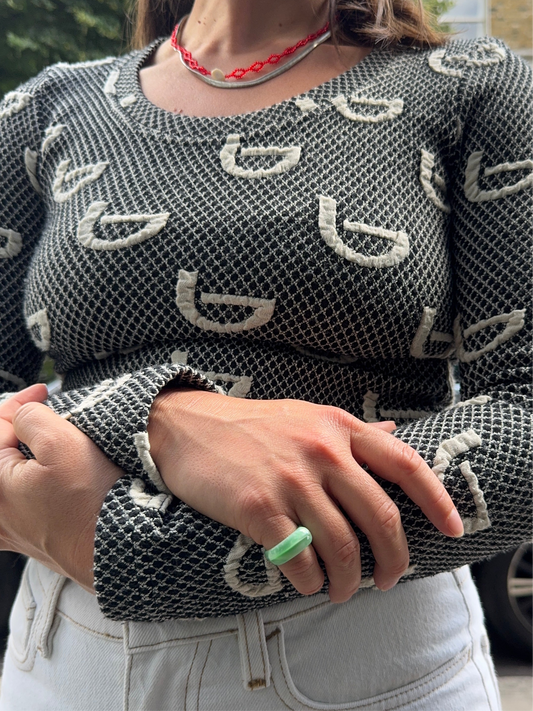 SISI JOIA GLASS RING GREEN