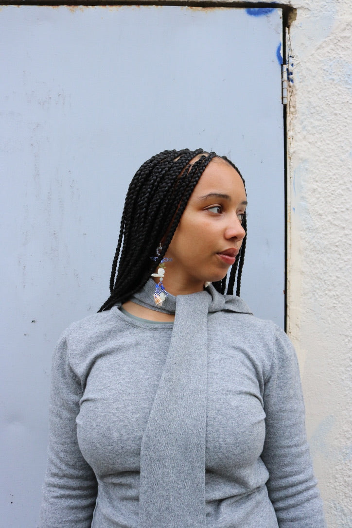 YONA KOHEN BLUE TWIN EARRINGS