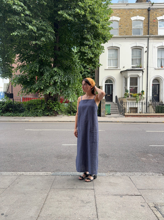 SLOW AND SOW SILK BANDANA ORANGE