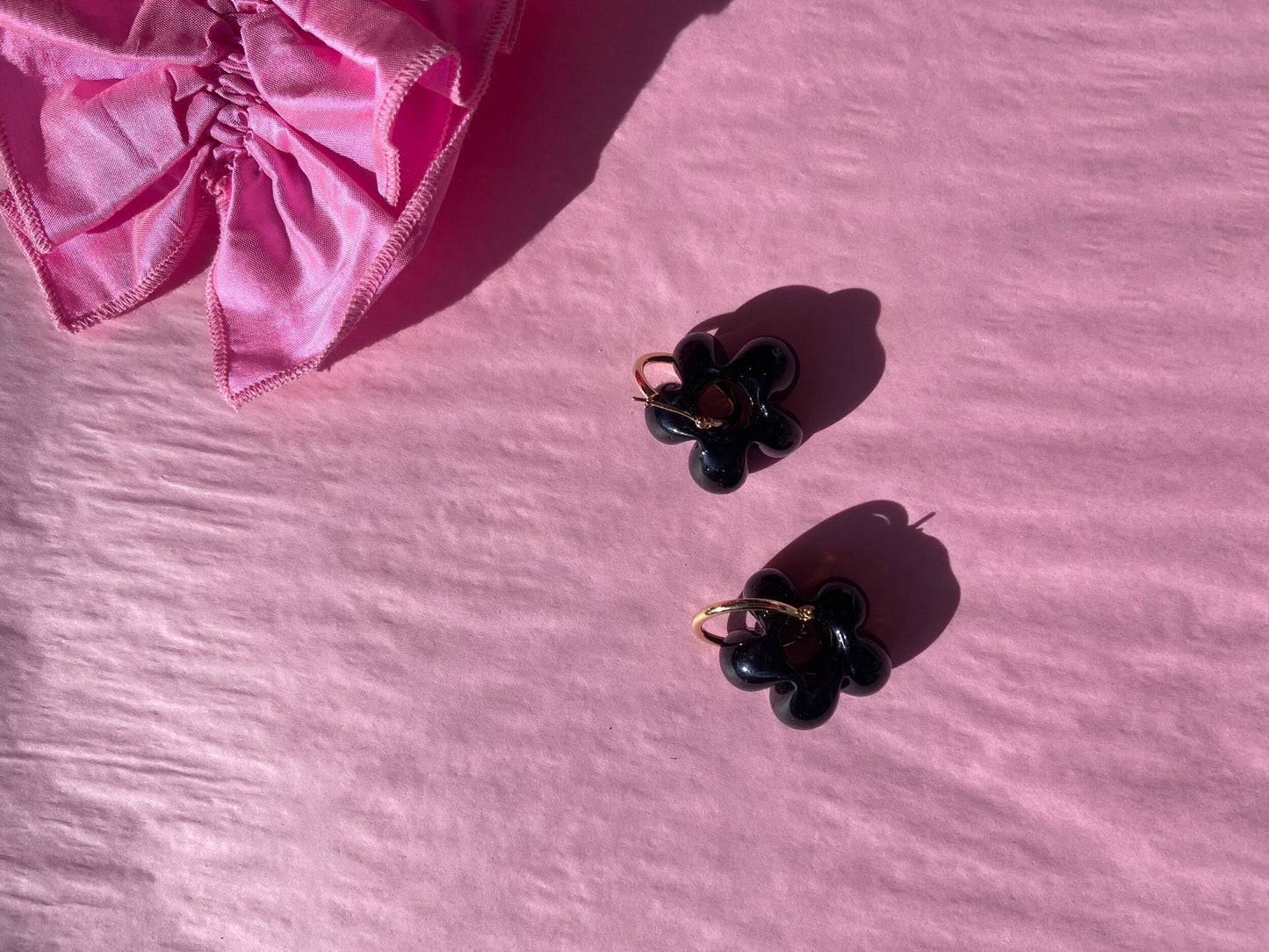 SISI JOIA FLEUR EARRINGS BLACK