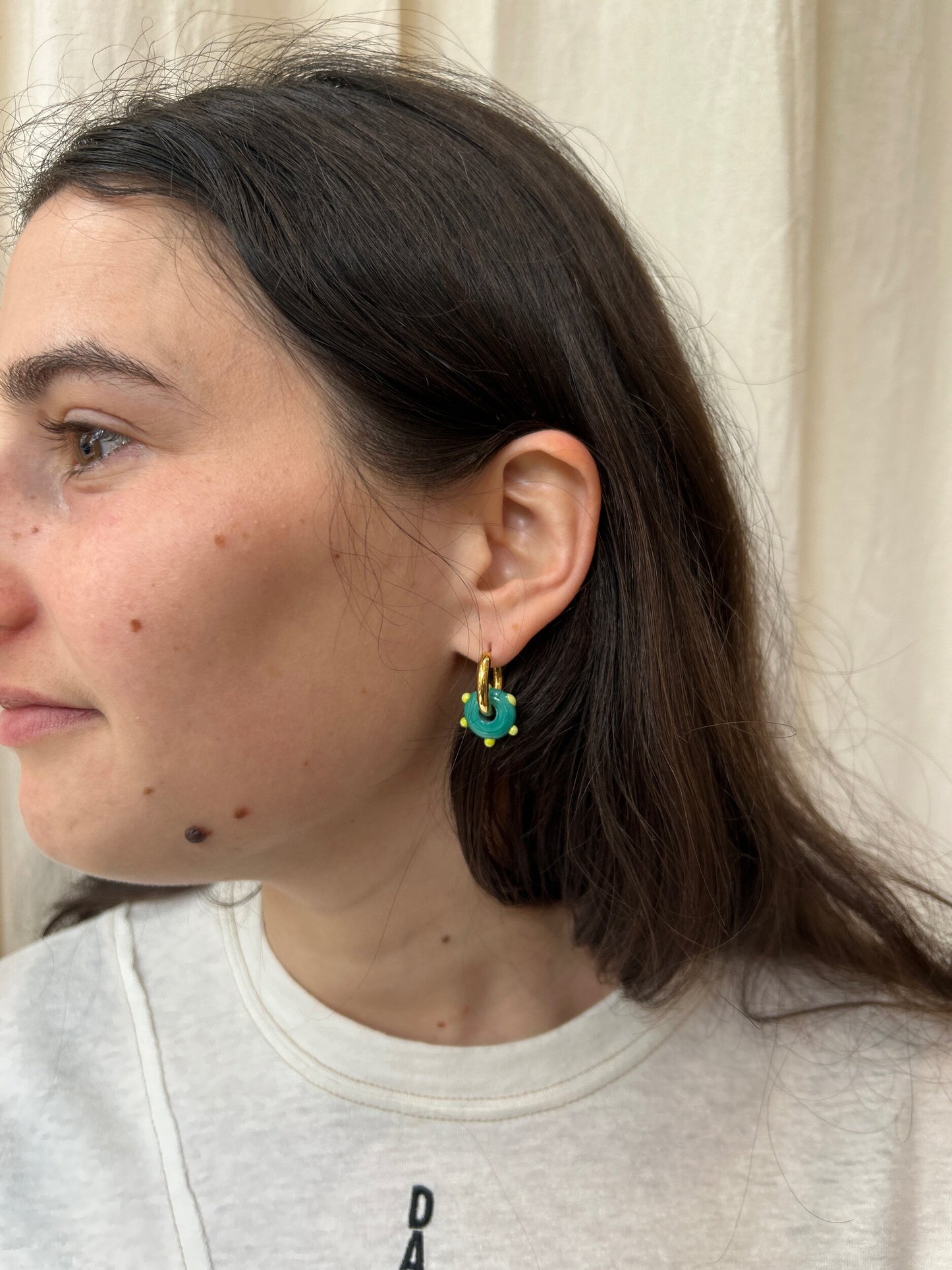 SANDRA ALEXANDRA FROOT LOOP EARRINGS GREEN