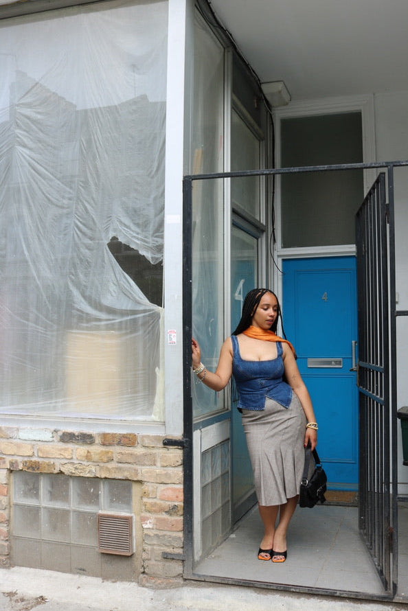 DALA BROKEN CORSET FLAT BLUE