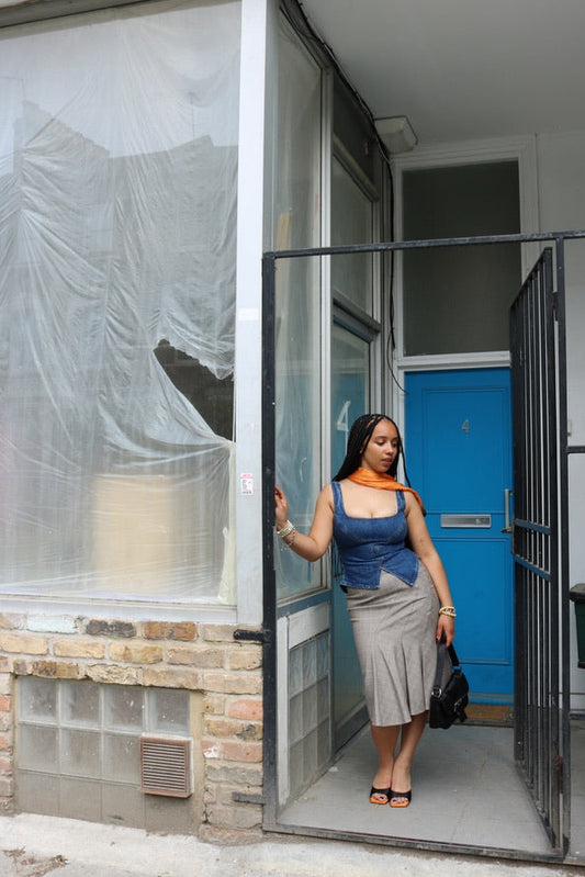 DALA BROKEN CORSET FLAT BLUE