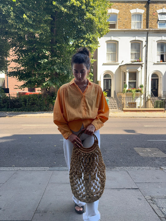 SK VINTAGE LARGE CROCHET BAG