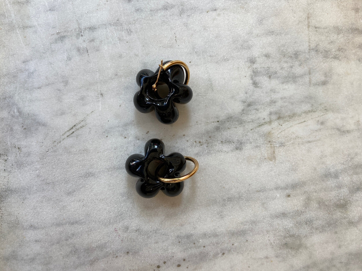 SISI JOIA FLEUR EARRINGS BLACK