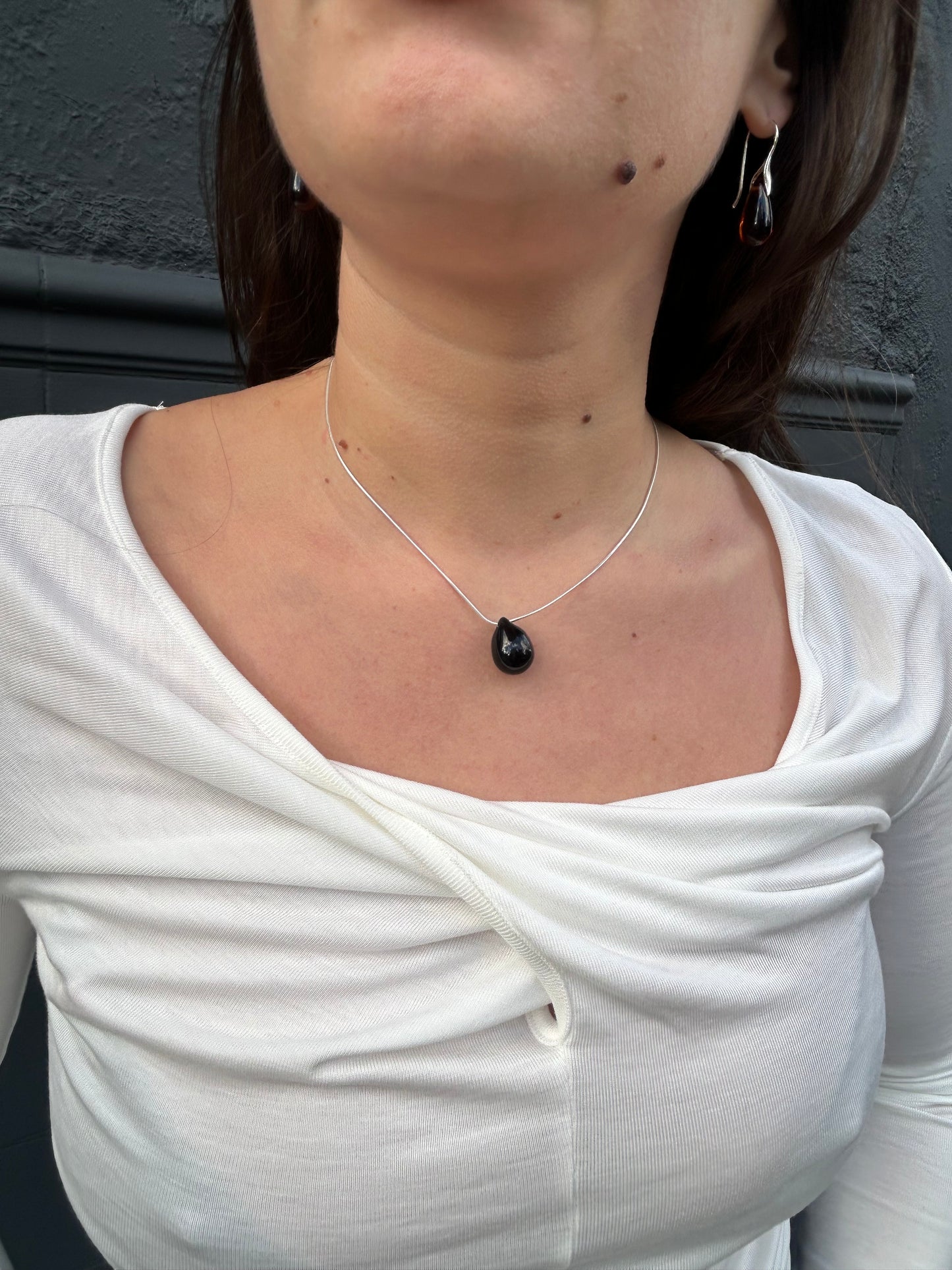 SISI JOIA BROTE EARRINGS - DARK AMBER