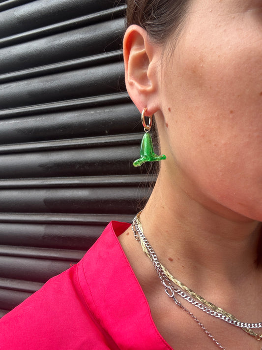 SISI JOIA TUPLA EARRINGS GREEN