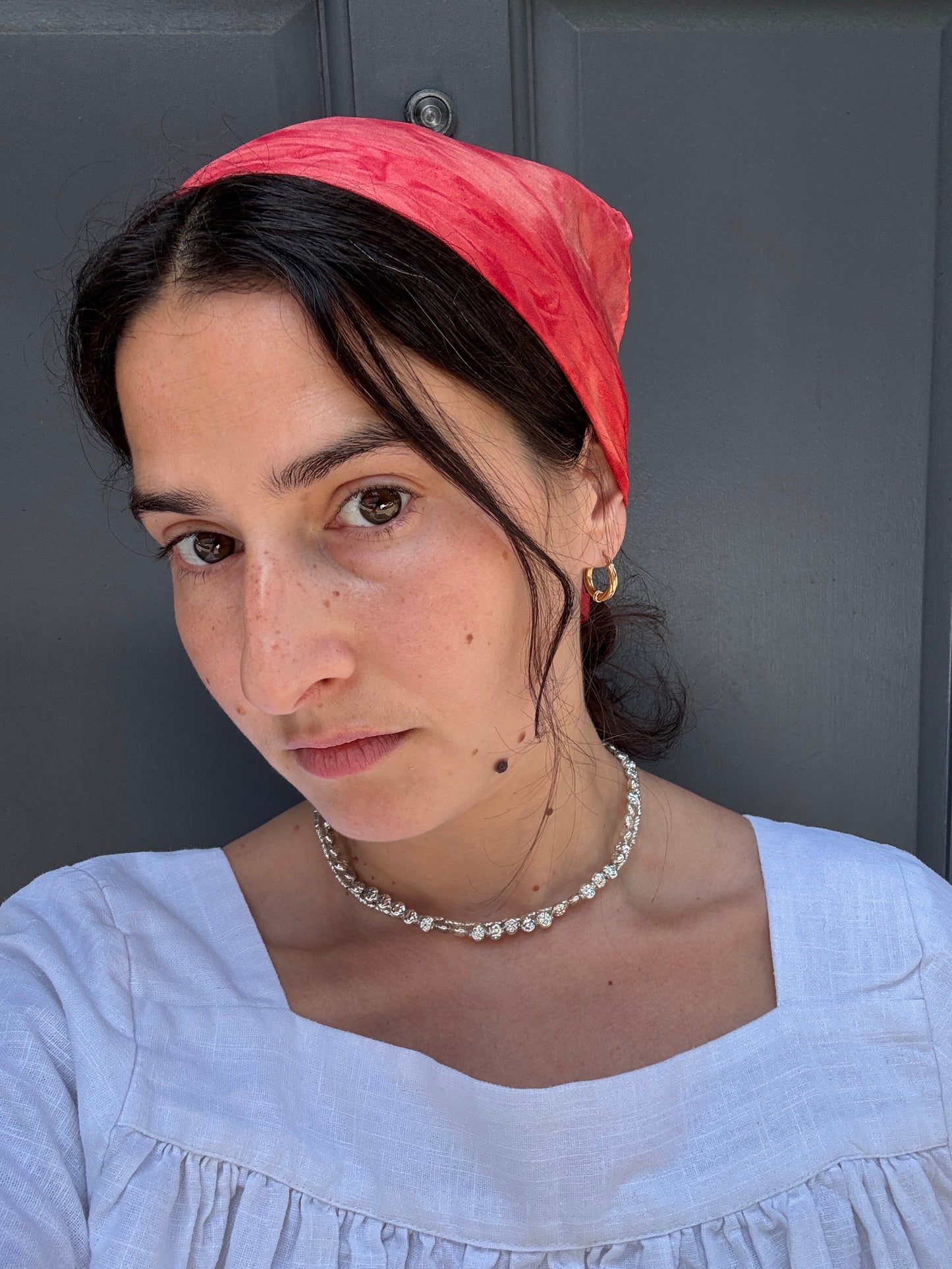 9CT GOLD HALF TWIST HOOP EARRINGS