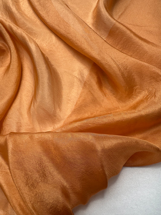 SLOW AND SOW SILK BANDANA TANGERINE