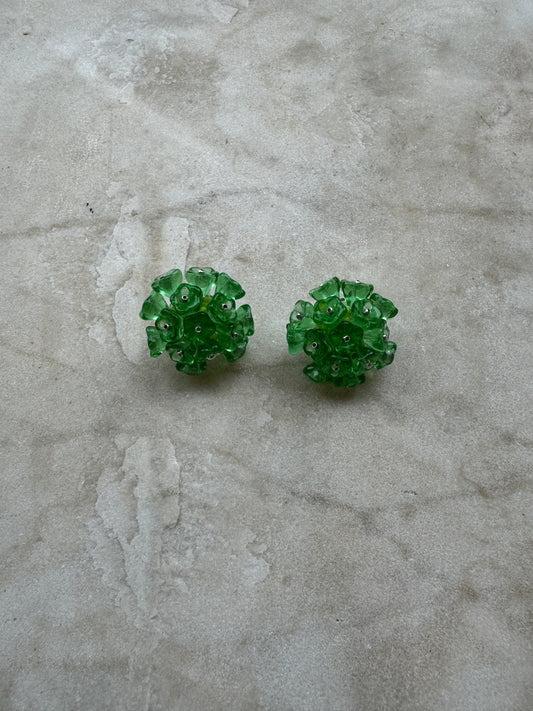 UCHA BLOOMING EARRINGS GREEN