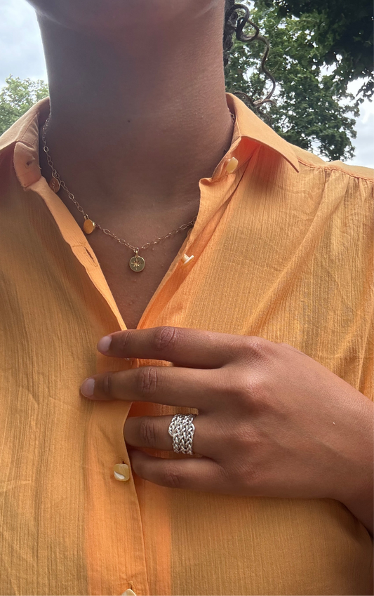 NODO WOVEN RING SILVER