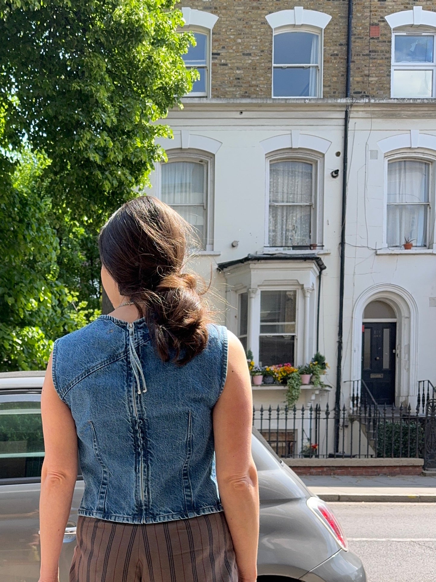 DALA ANGLE TANK IN CORNFLOWER BLUE