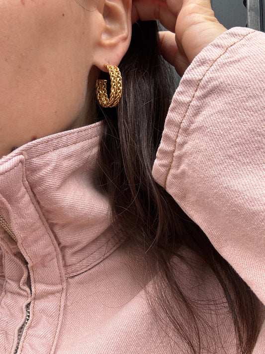 NODO WOVEN HOOPS BRASS