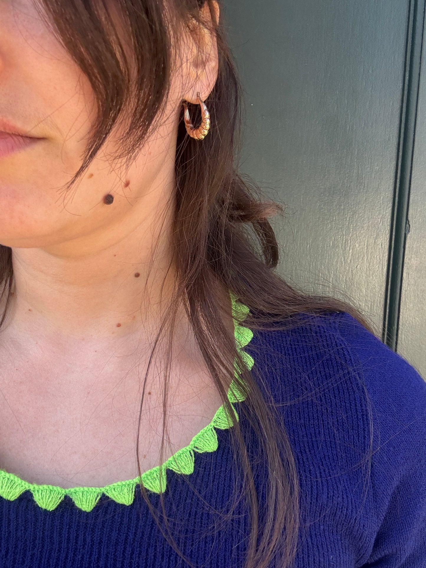 SK VINTAGE 1970s BLUE KNIT