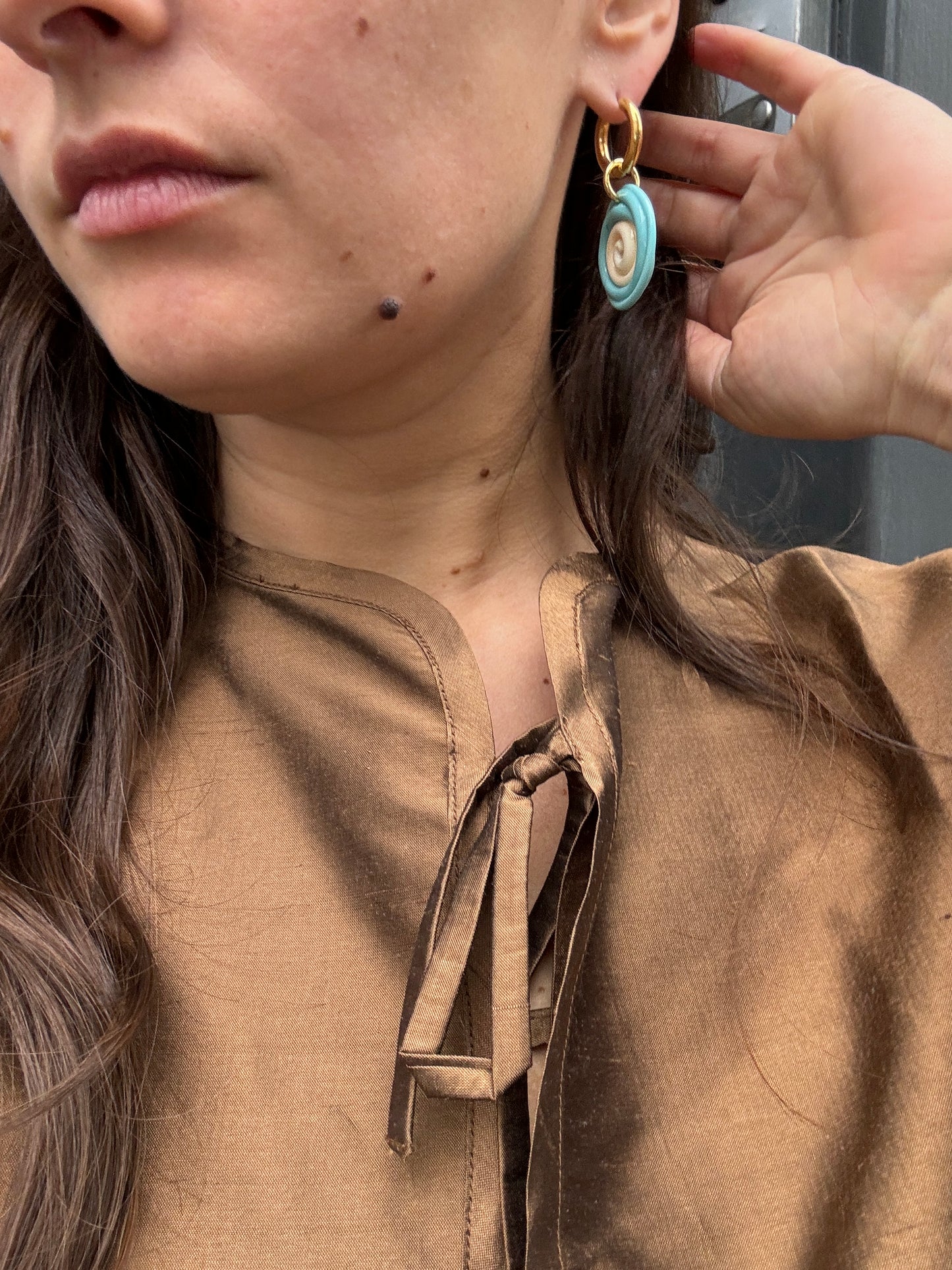 SANDRA ALEXANDRA SEA URCHIN BLUE & IVORY