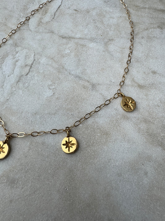 ESOTIC URSULA CHARMS CHOKER GOLD PLATED