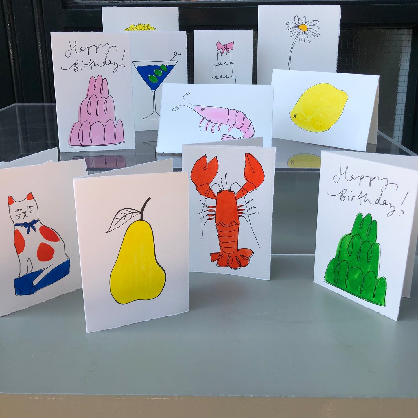 SCRIBBLE & DAUB SHRIMP CARD