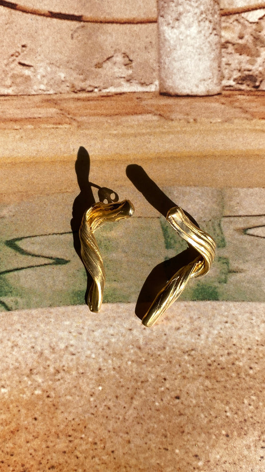 CAROLINA DE BARROS CUMARU GOLD EARRINGS