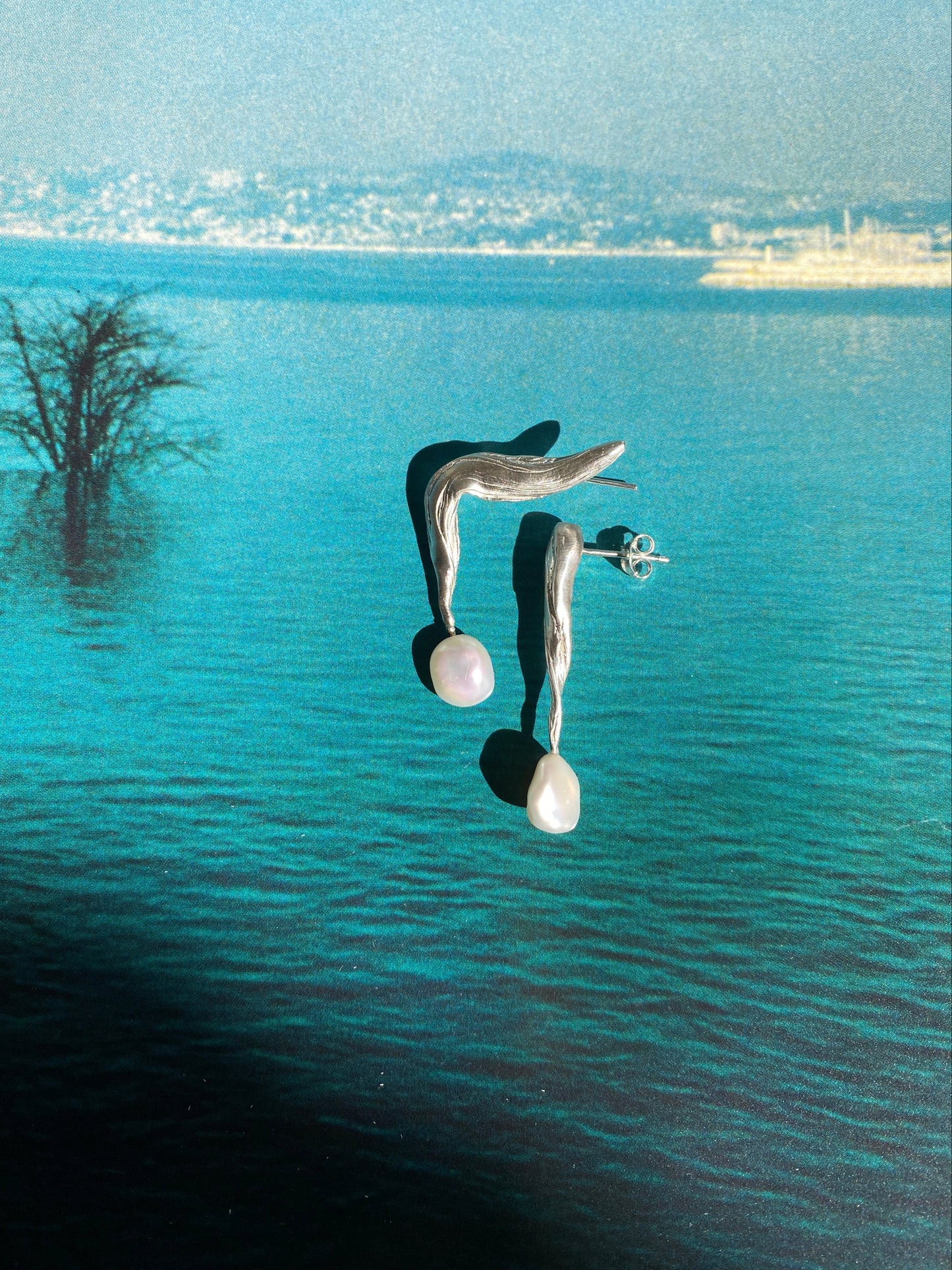 CAROLINA DE BARROS IPE STERLING SILVER EARRINGS