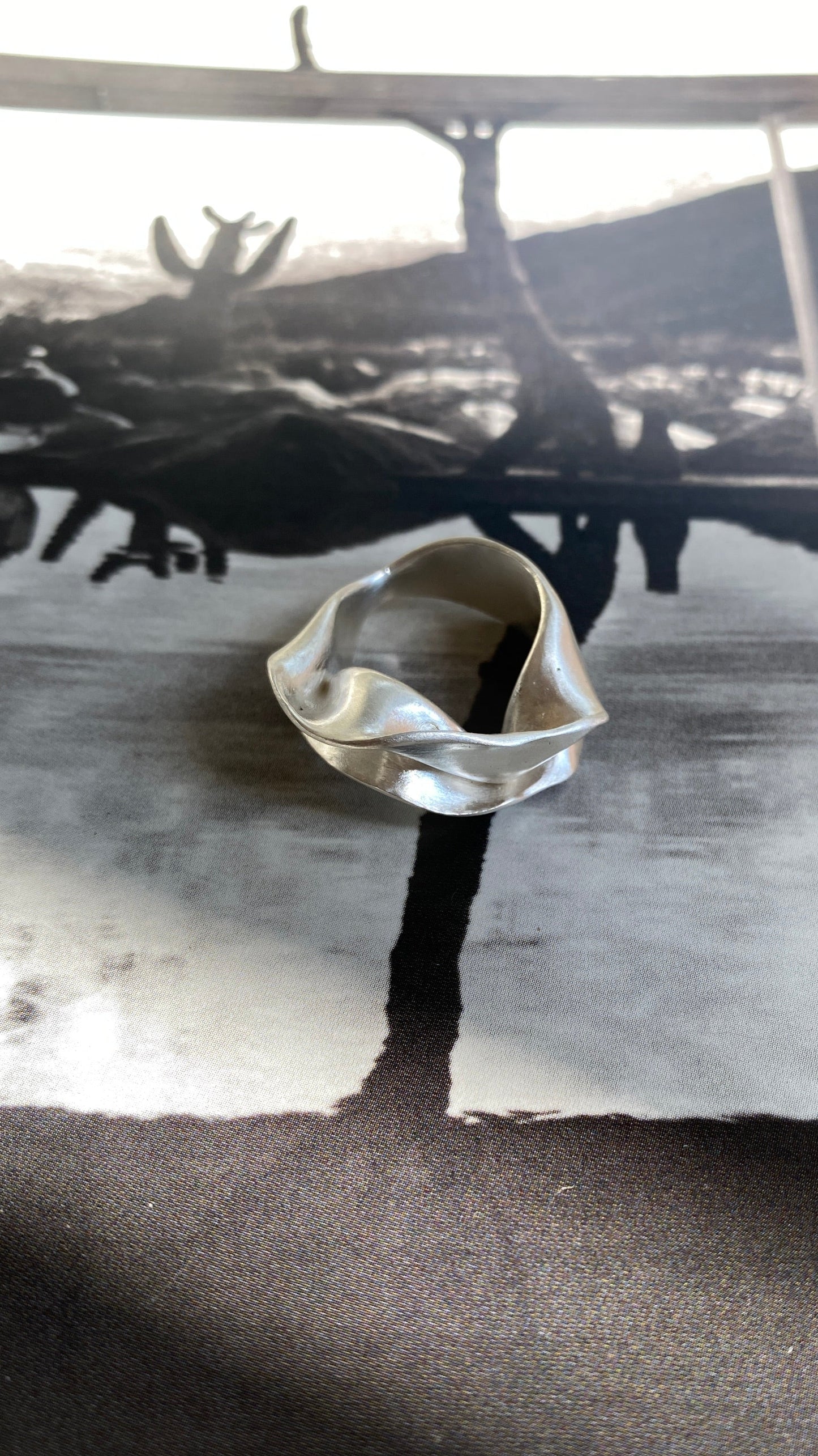 CAROLINA DE BARRAS RECYCLED STERLING SILVER FIGO RING