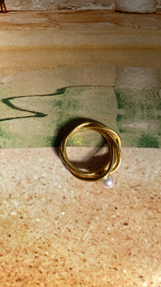 CAROLINA DE BARROS PEROLA LIANA GOLD RING