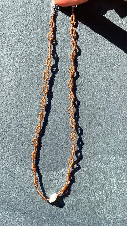 YONA KOHEN SIROCCO LOOP NECKLACE IN TOFFEE