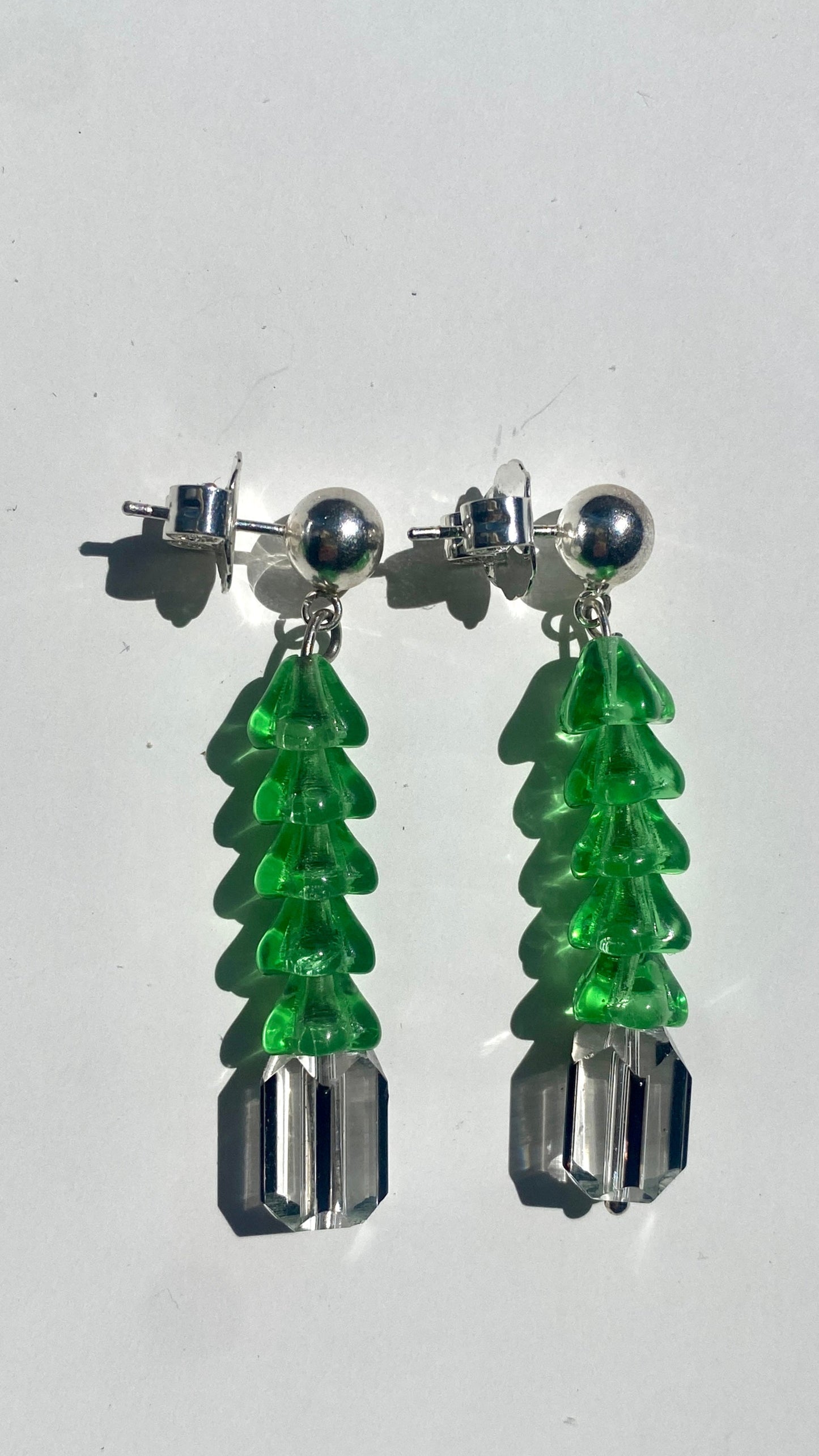 UCHA ORUGA GREEN EARRINGS