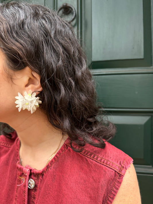 UCHA AMBORISIUS EARRINGS WHITE AND YELLOW