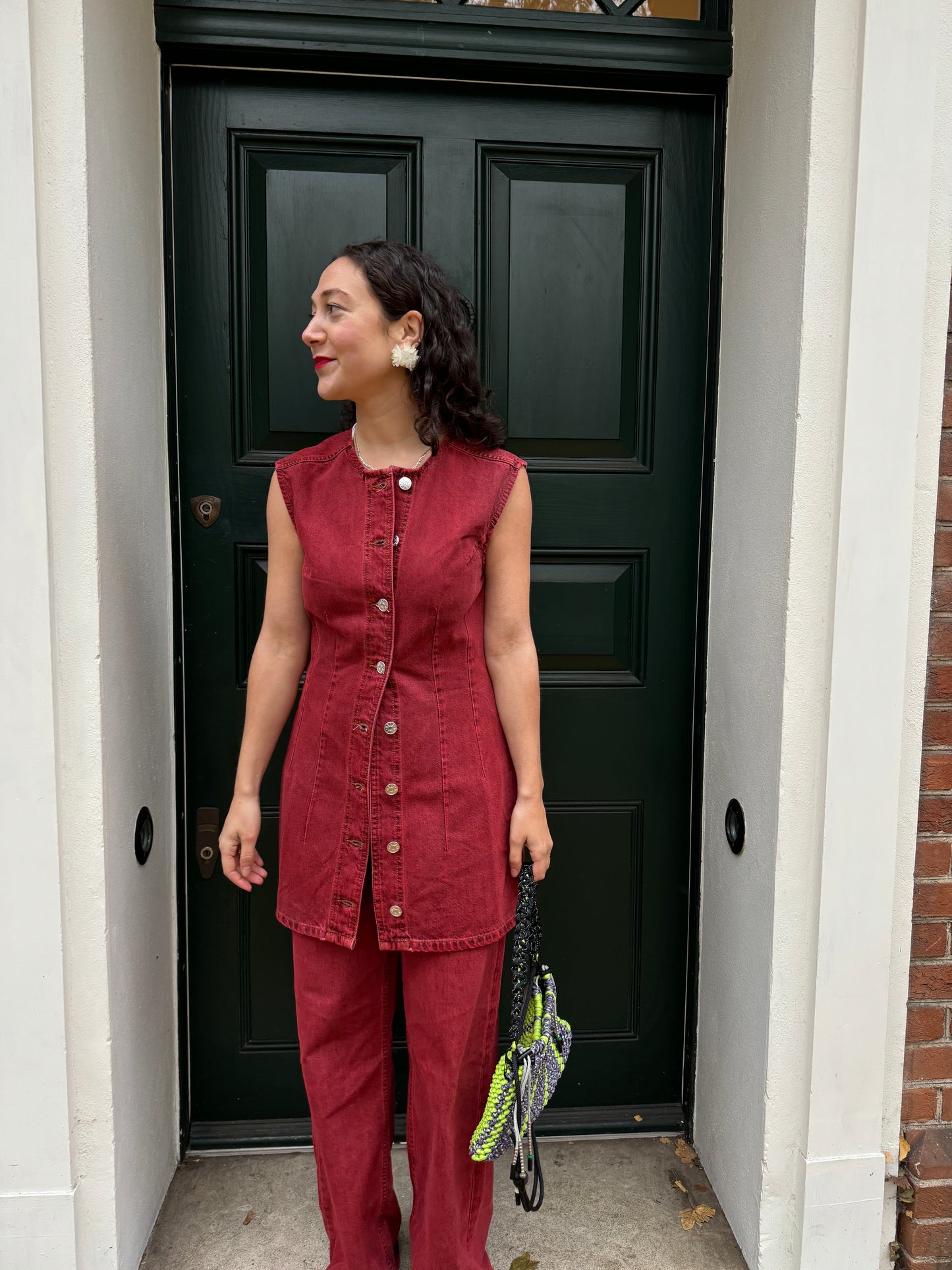 UCHA AMBORISIUS EARRINGS WHITE AND YELLOW