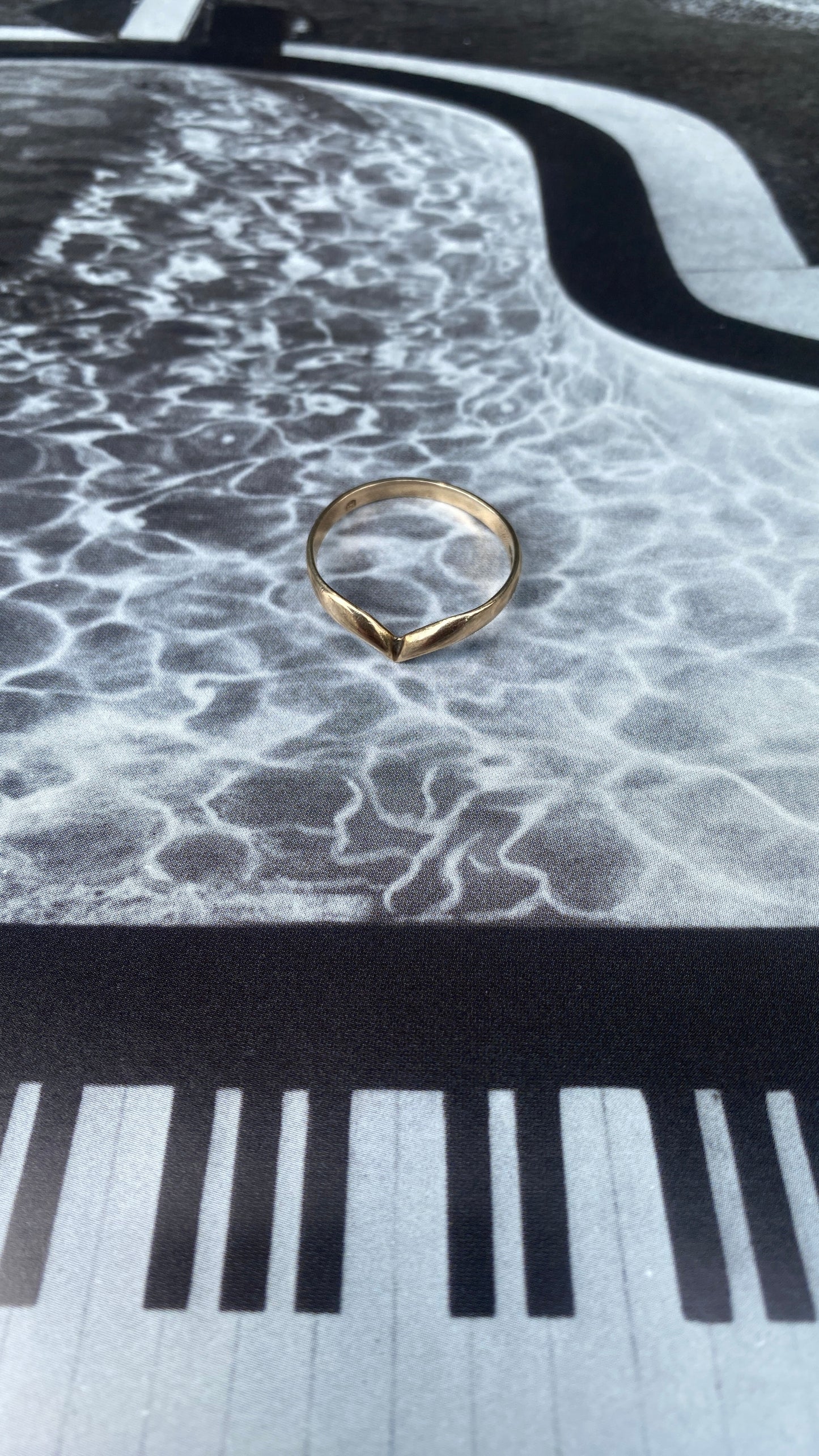 SACROSANCT GOLD WISH BONE RING