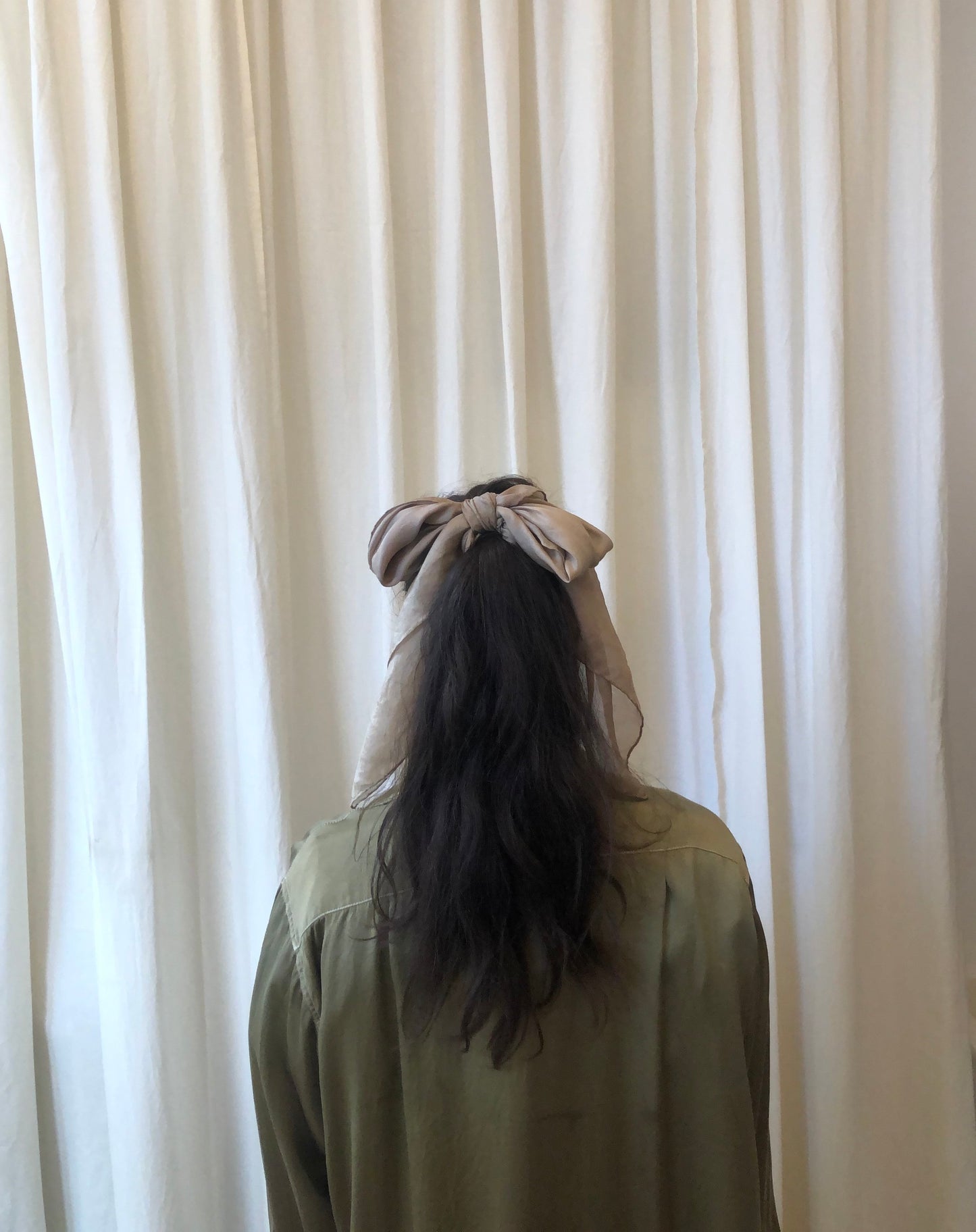 SLOW AND SOW SILK SCARF GOLD