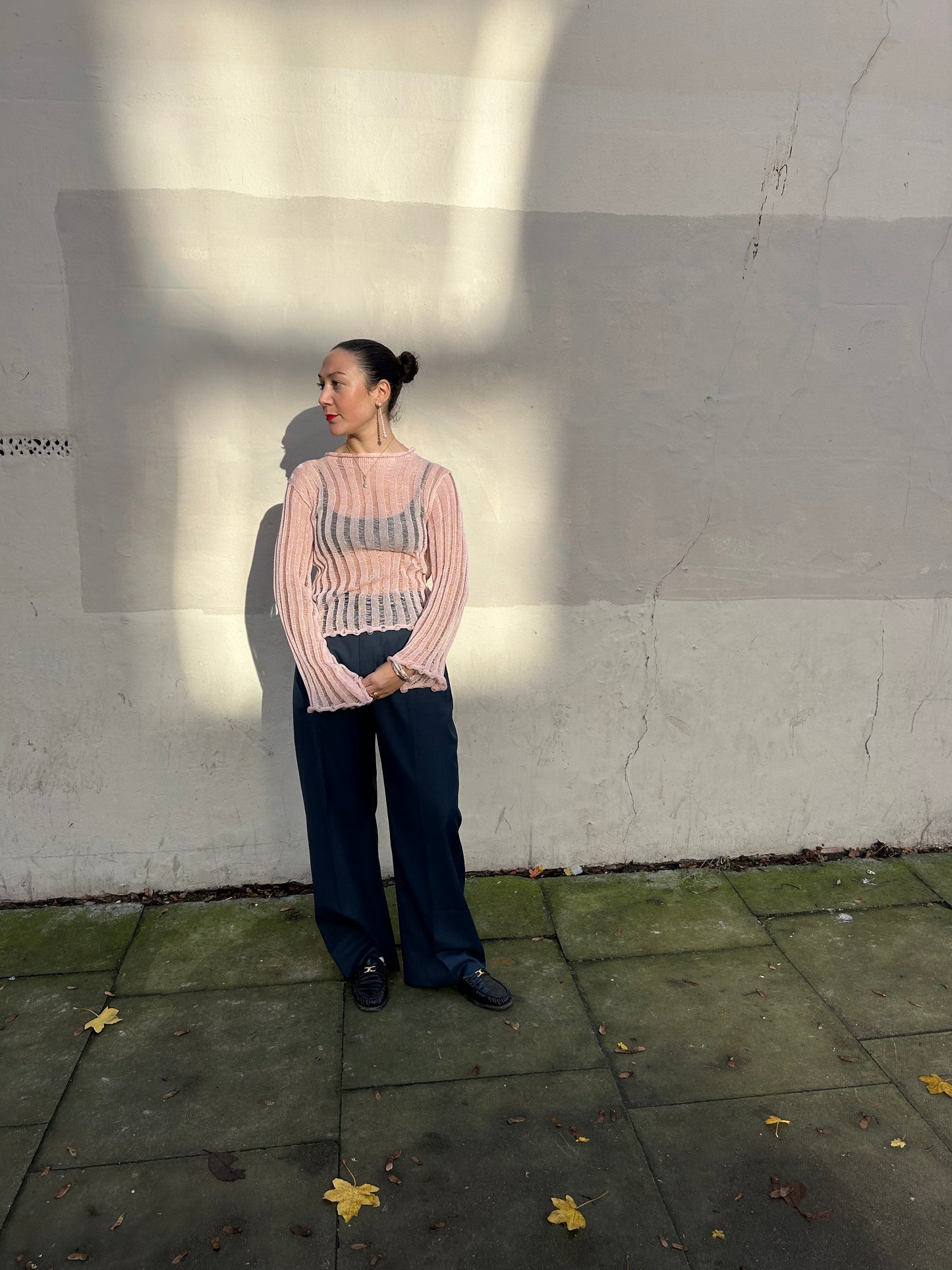 SOHER LONG SLEEVE KNIT TOP PINK