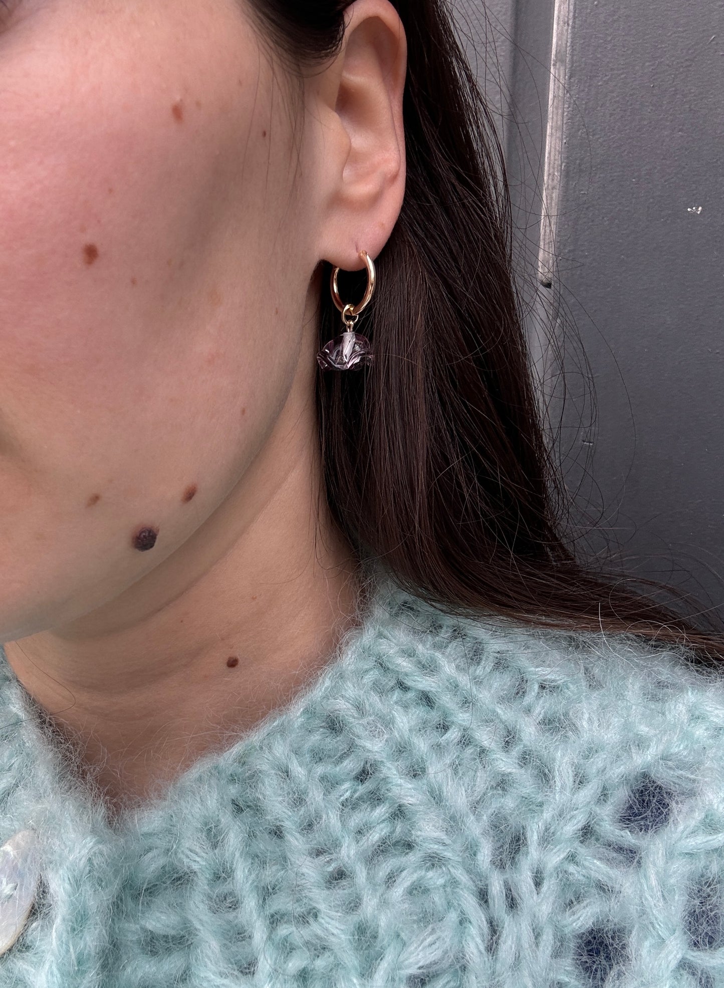 SISI JOIA FLEURETTE EARRINGS PURPLE