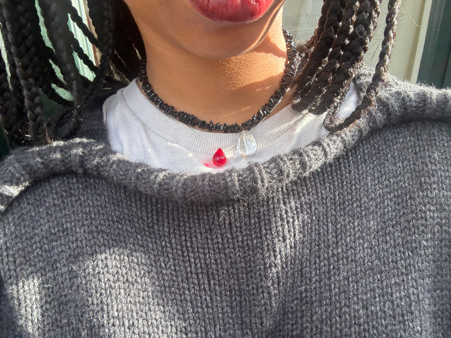 SISI JOIA GOTA MINI NECKLACE - RED