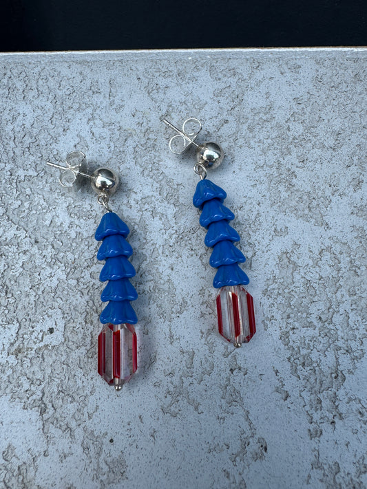 UCHA ORUGA EARRINGS BLUE